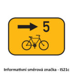 Směrová tabulka pro cyklisty vpravo