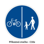 Stezka pro chodce a cyklisty dělená