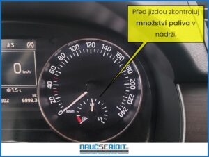 kontrola množství paliva