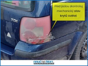 kontrola krytů světel