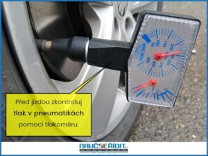 kontrola tlaku v pneumatikách