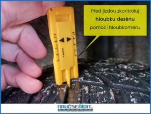 kontrola hloubky dezénu