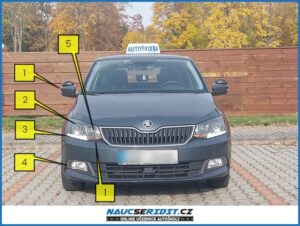 kontrola předních světel